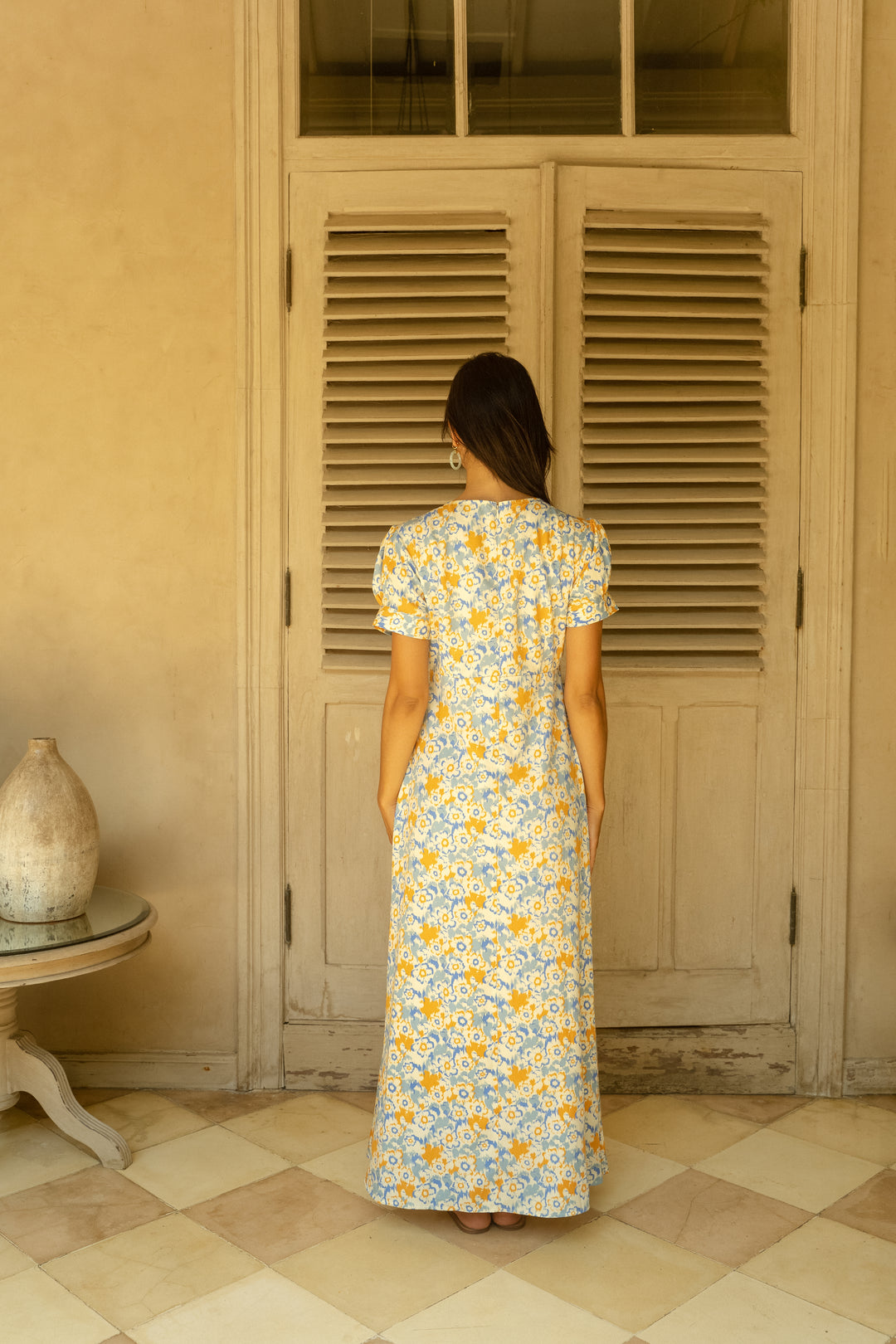 Belle Dress In Azure Blossom
