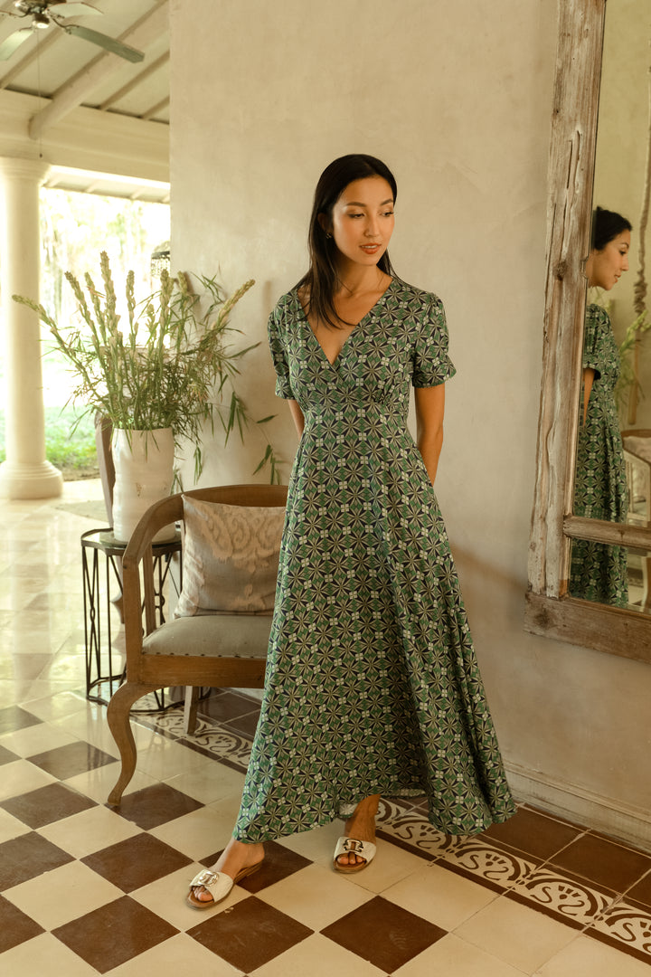 Belle Dress In Mosaic Mirage
