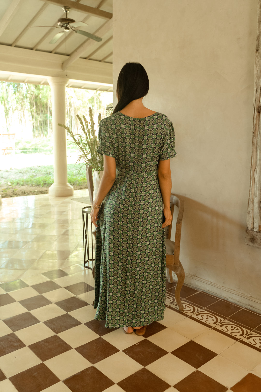Belle Dress In Mosaic Mirage
