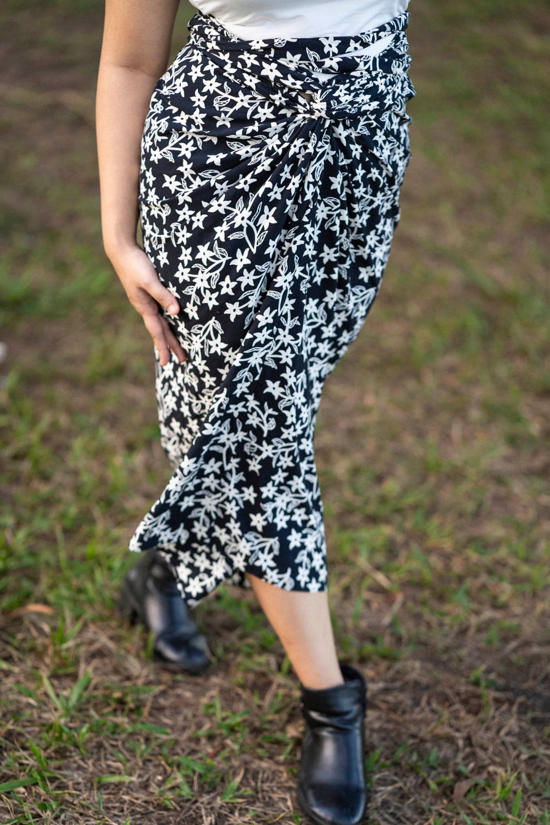 Batik Sarong Skirt In Jasmin Ebony
