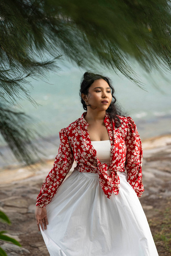 Batik Poet Blouse In Jasmin Saga Seed