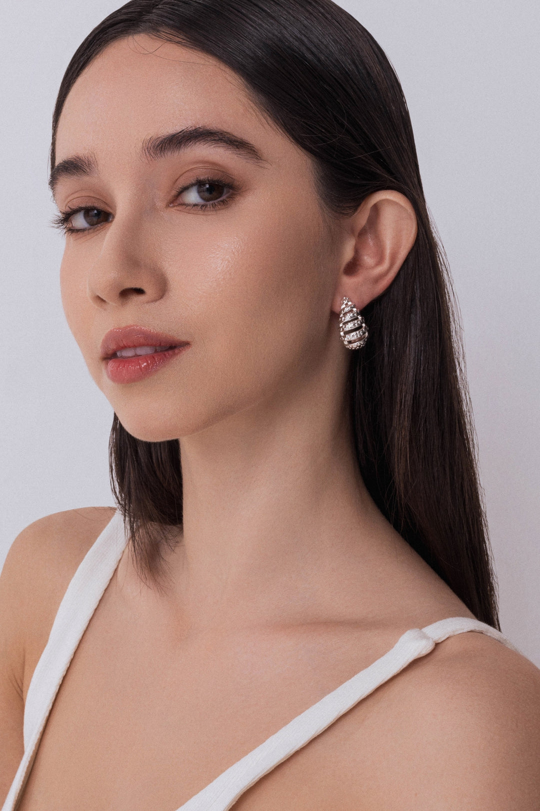 Queen B Earrings In Silver