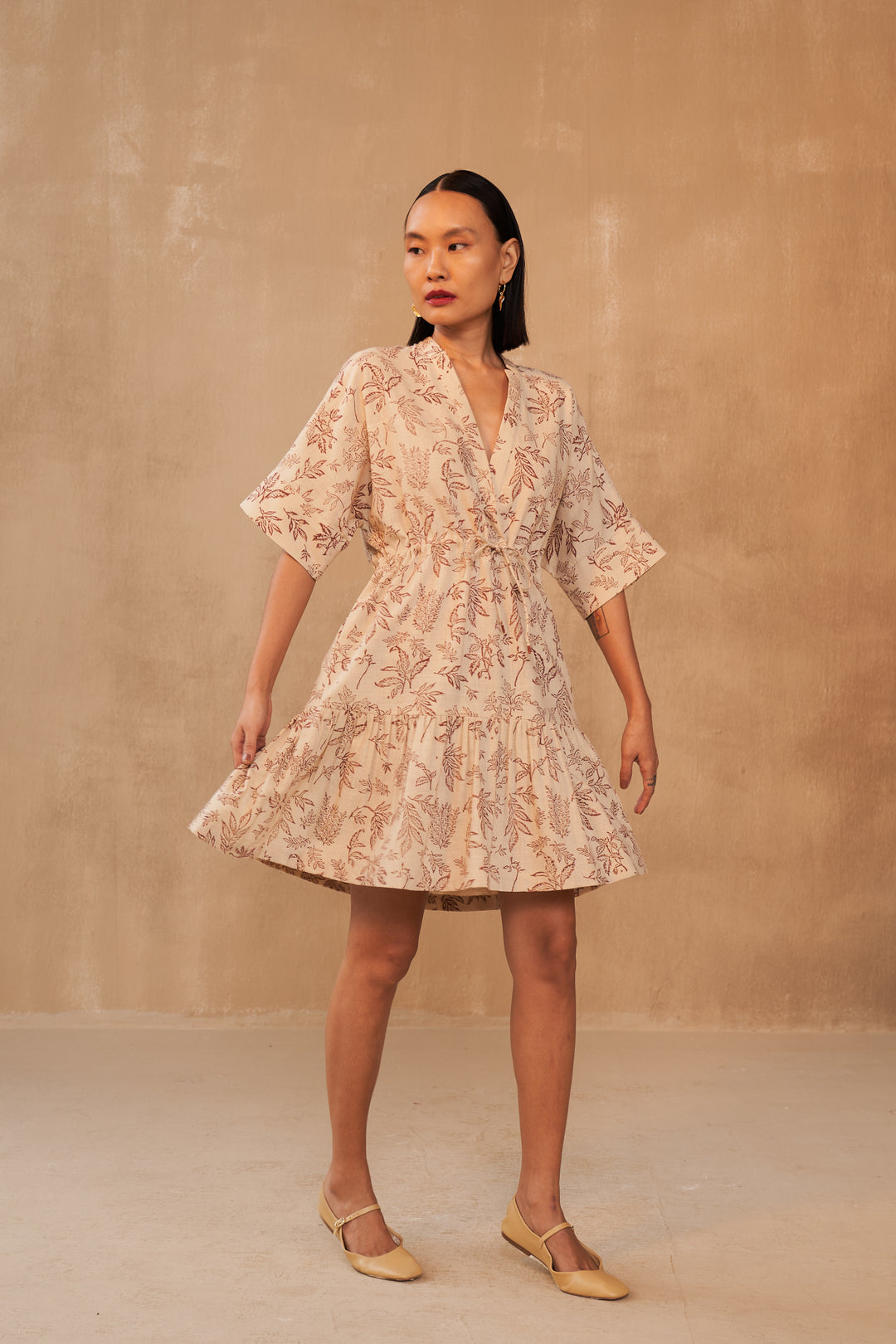 Leafy Bloom Handwoven Dress