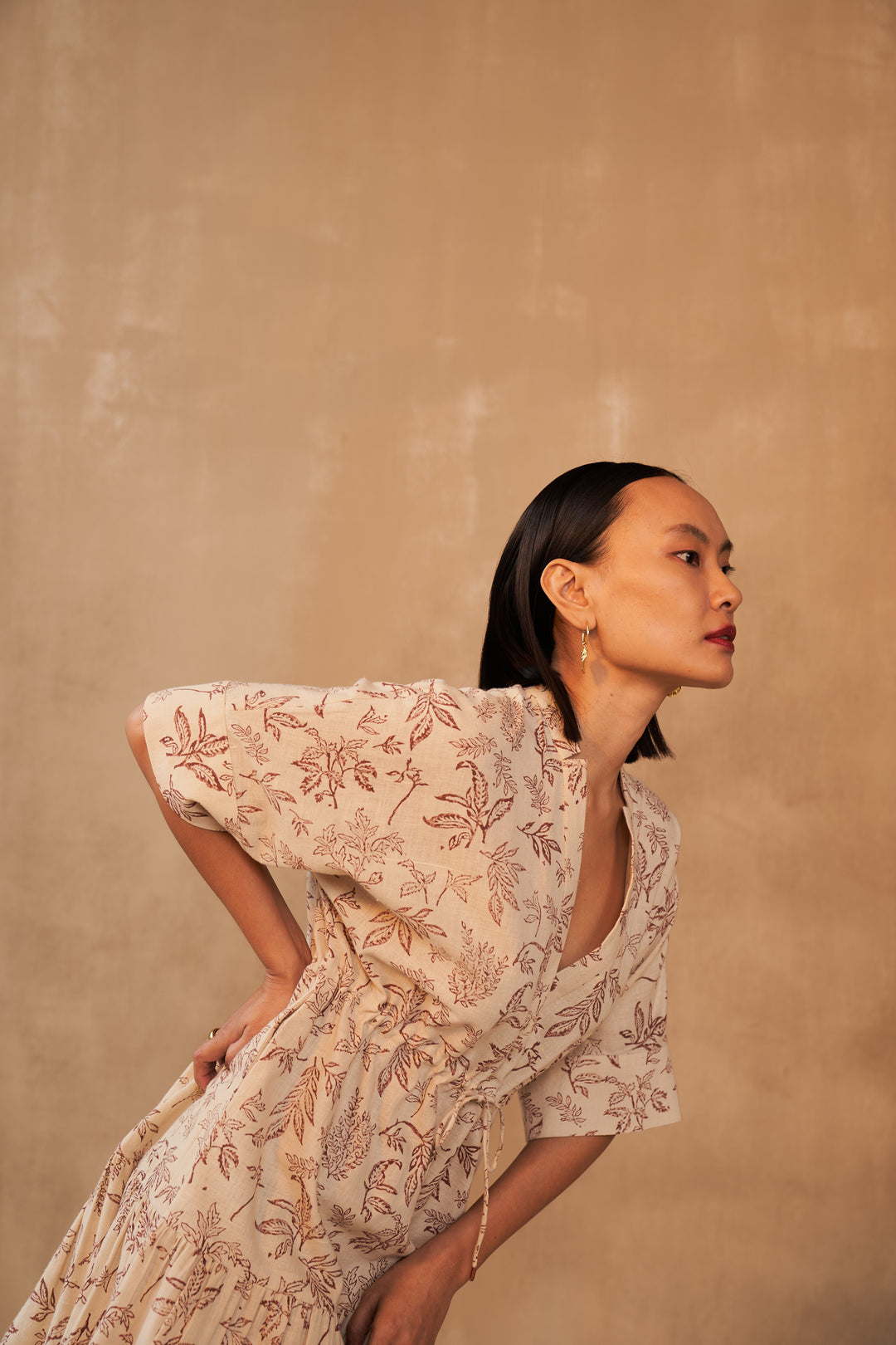 Leafy Bloom Handwoven Dress