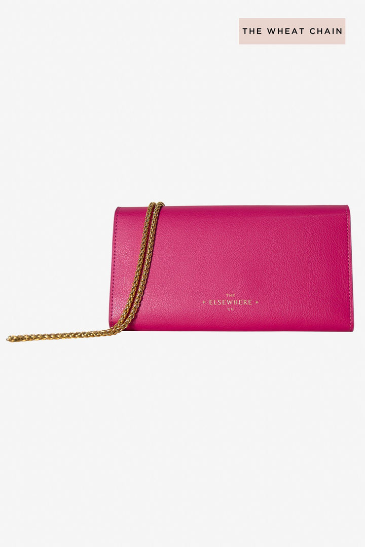 Travel Wallet, Chain + Charm Set In Paradise Pink