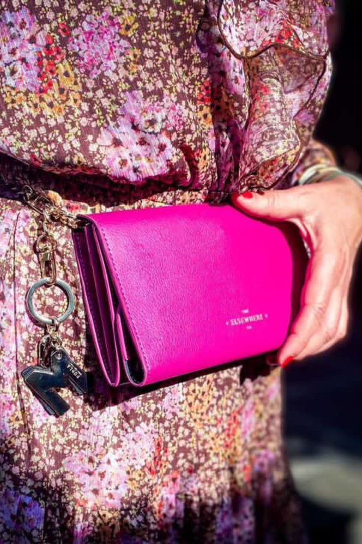 Travel Wallet, Chain + Charm Set In Paradise Pink