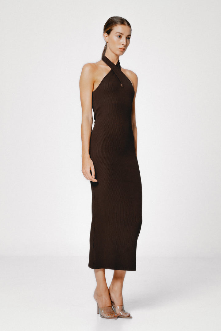 Lozza Halter Neck Maxi Dress