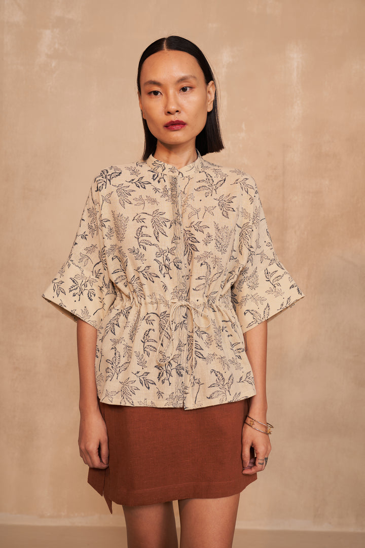 New Beginnings Handwoven Peplum Top
