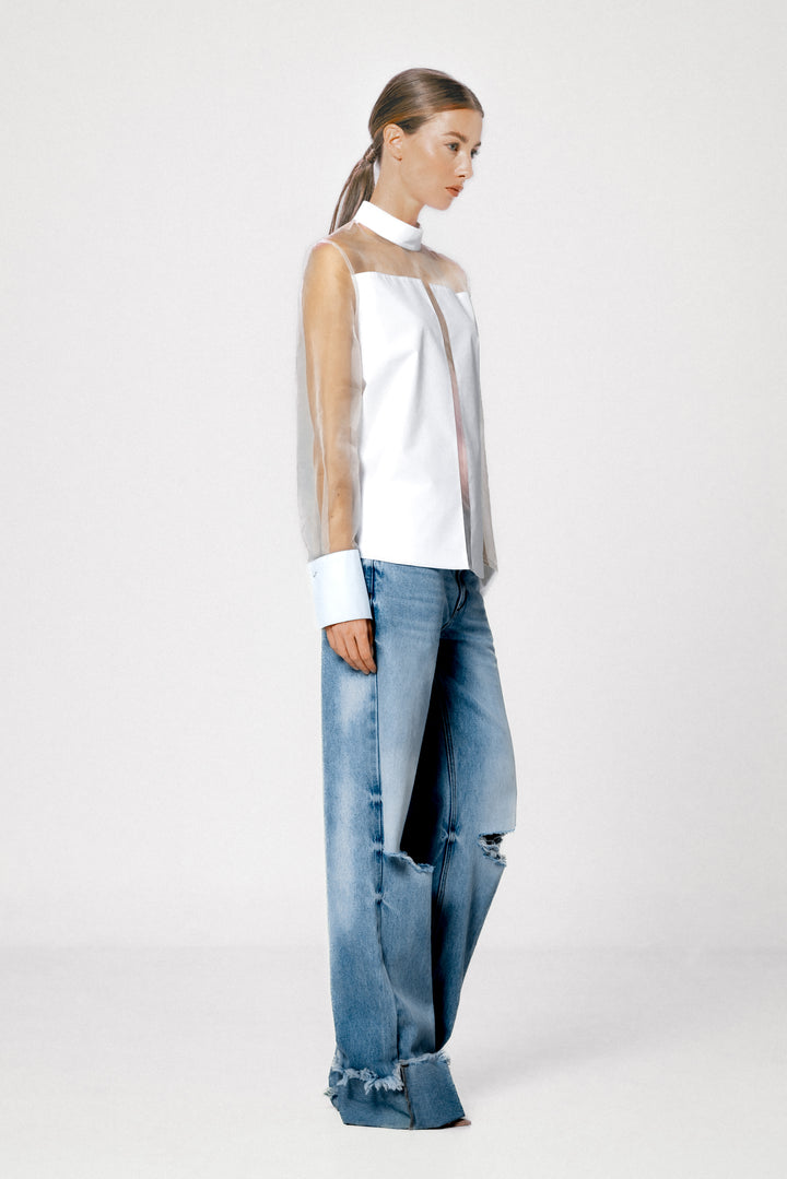 Paris Organic Cotton Panelled Shirt