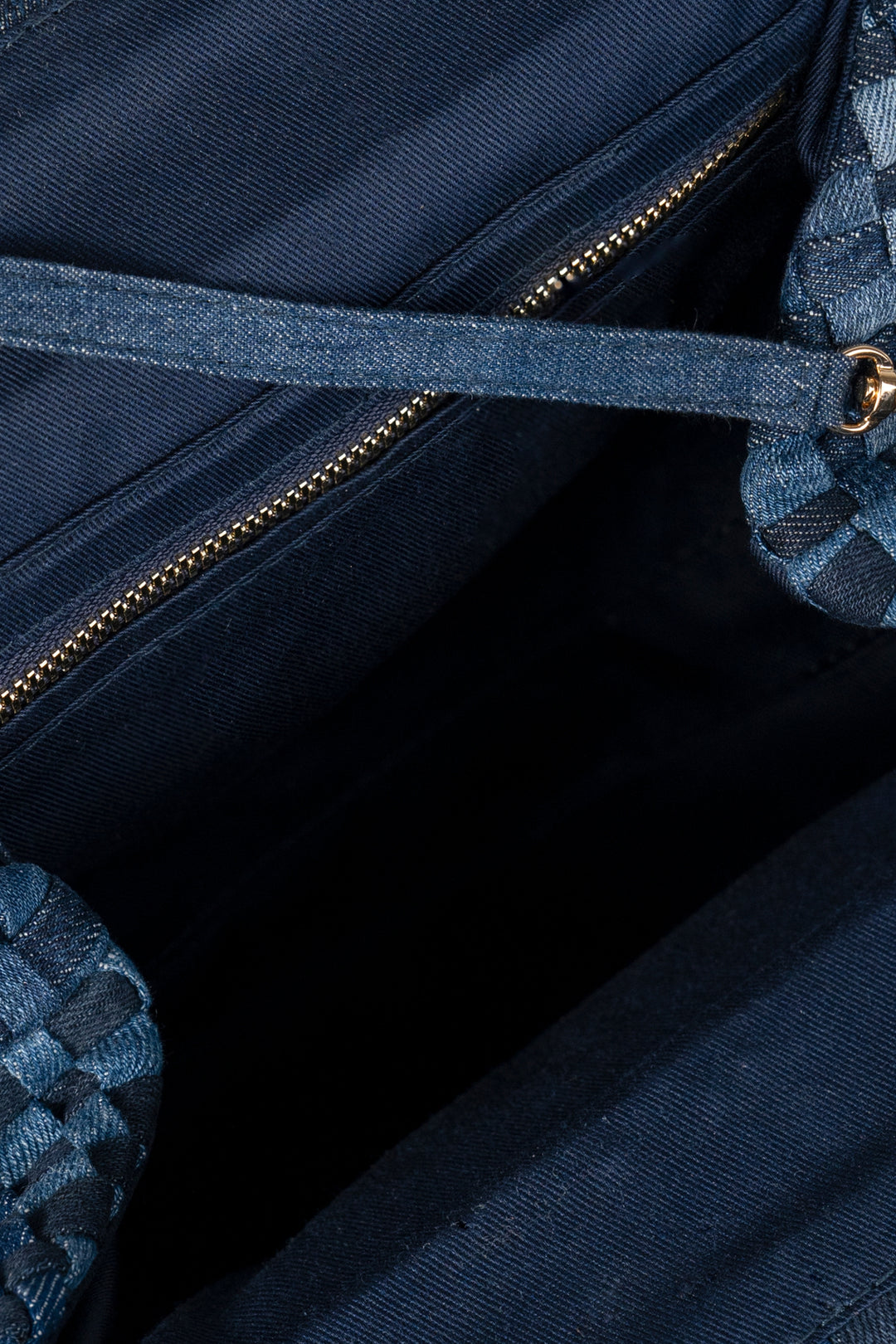 Lilis Medium Frame Clutch Bag In Denim