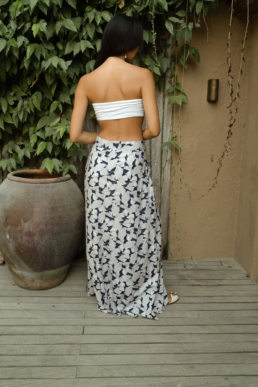 Tropez Skirt In Marine Flora