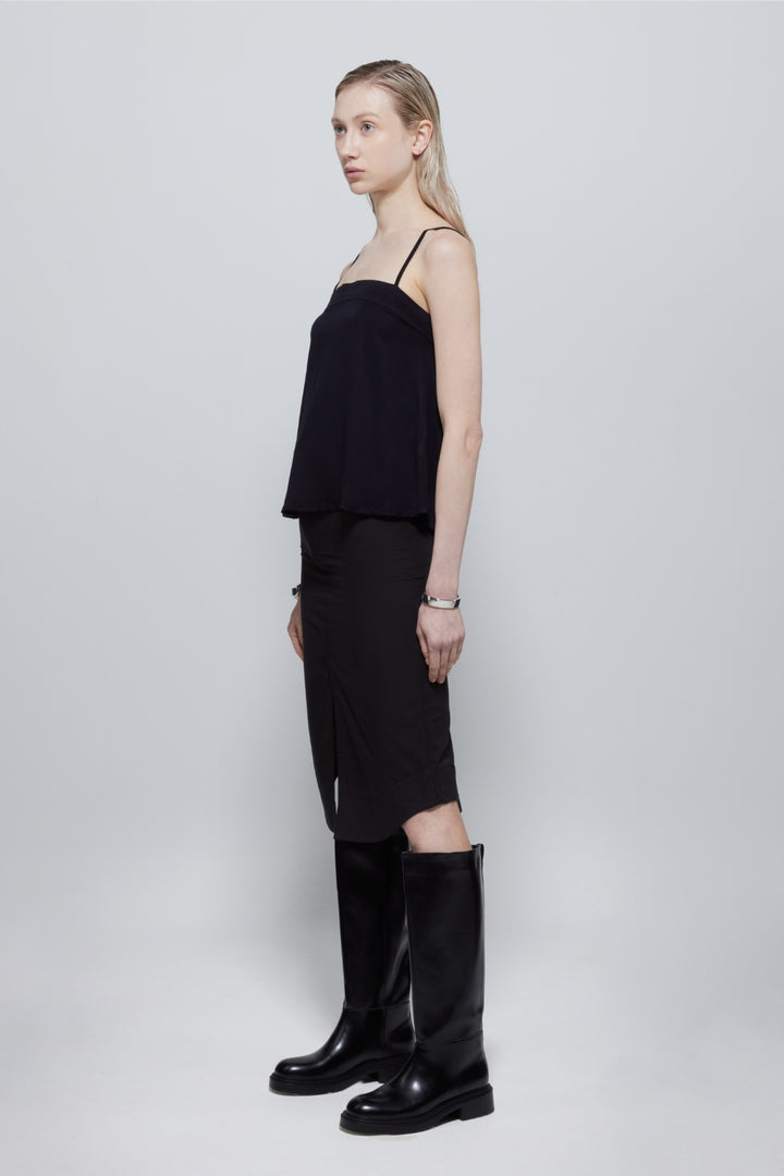 Claris Satin Viscose Cami In Black