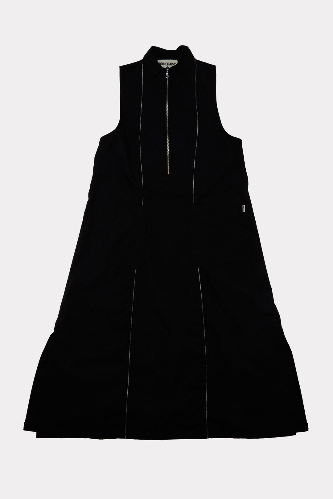 Amelie Sleeveless Zipped Dress In Black