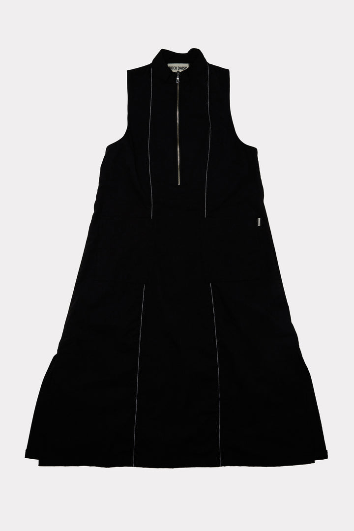 Amelie Sleeveless Zipped Dress In Black