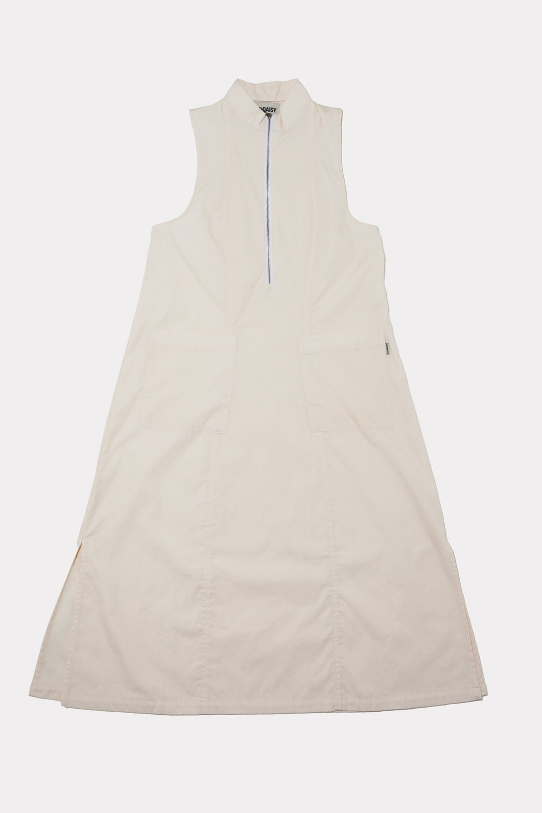 Amelie Sleeveless Zipped Dress In Cream
