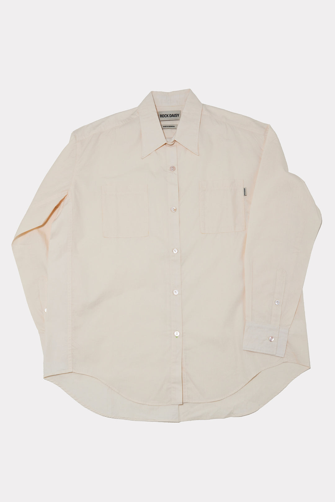 Laura Oversized Poplin Shirt In Cream