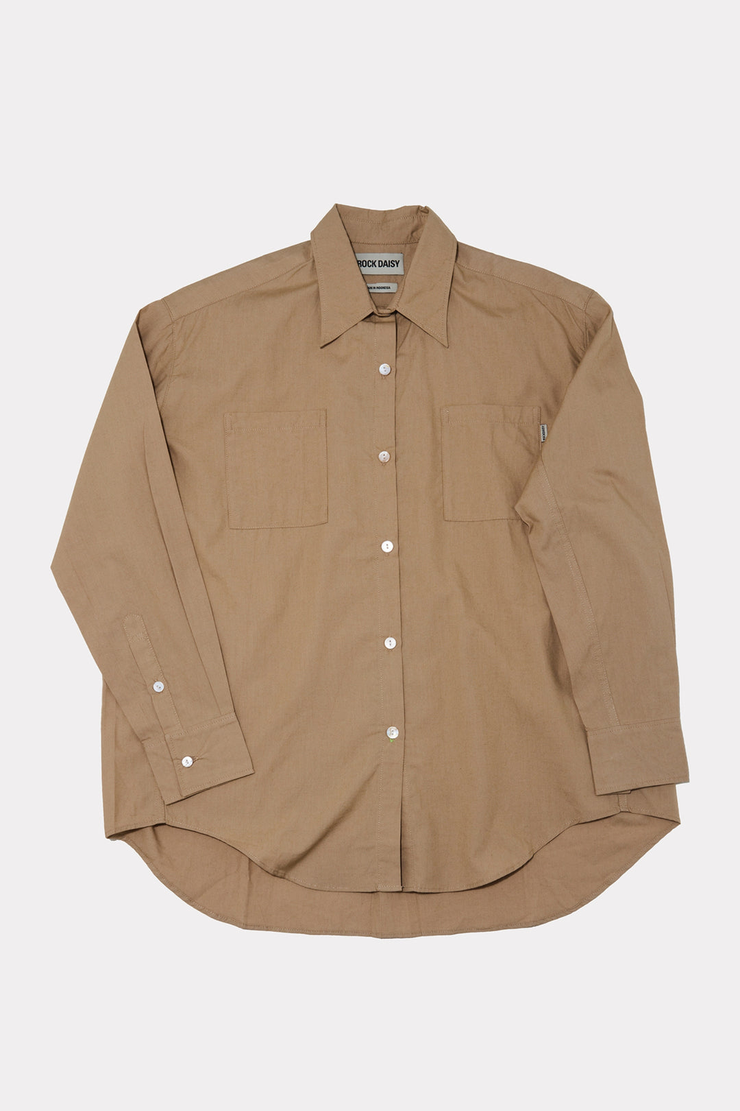 Laura Oversized Poplin Shirt In Oat