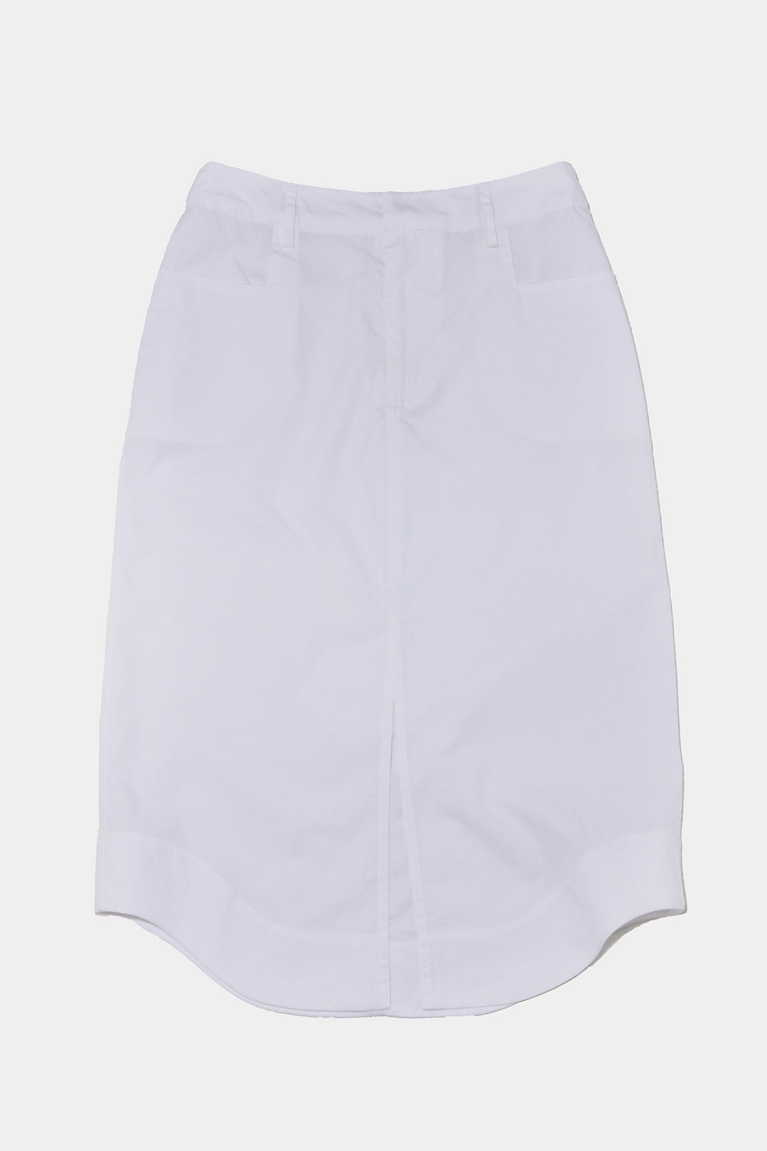 Sira Straight Midi Skirt In White