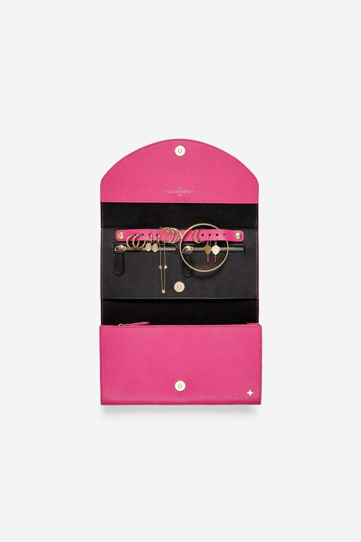 Travel Wallet, Chain + Charm Set In Paradise Pink