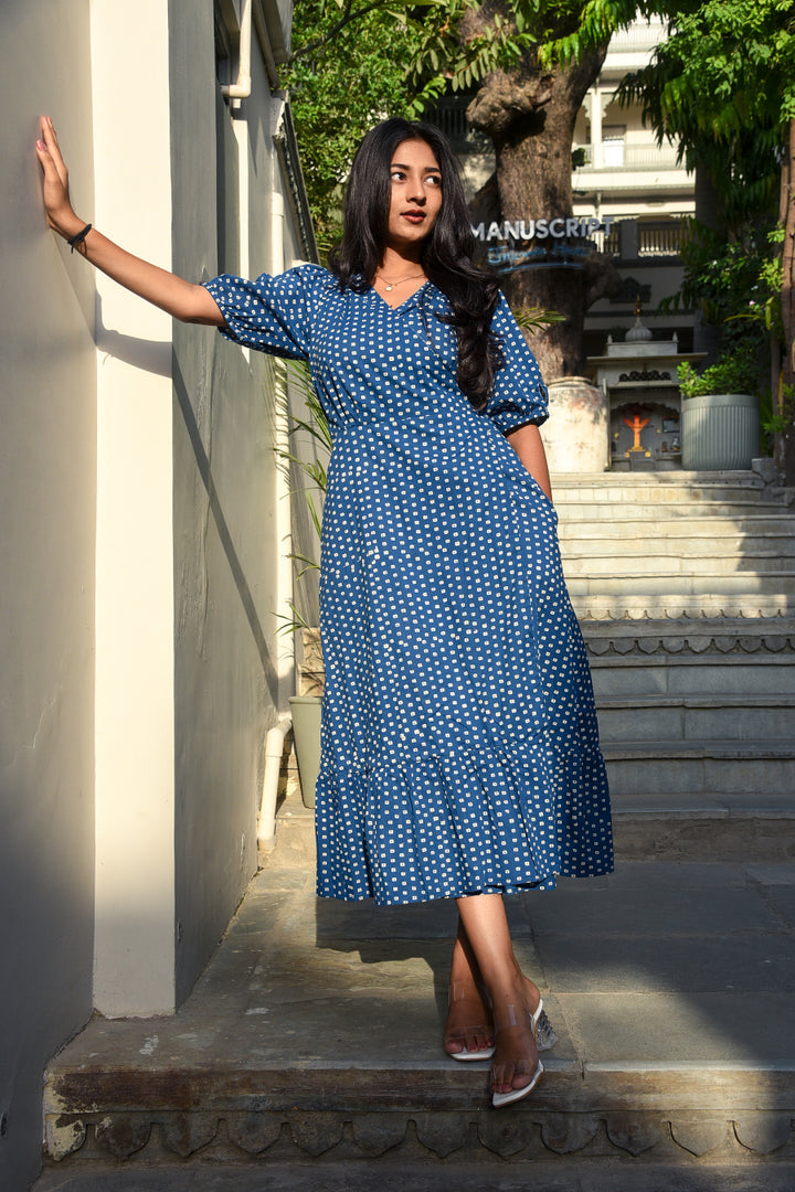 Ava Wrap Dress In Navy