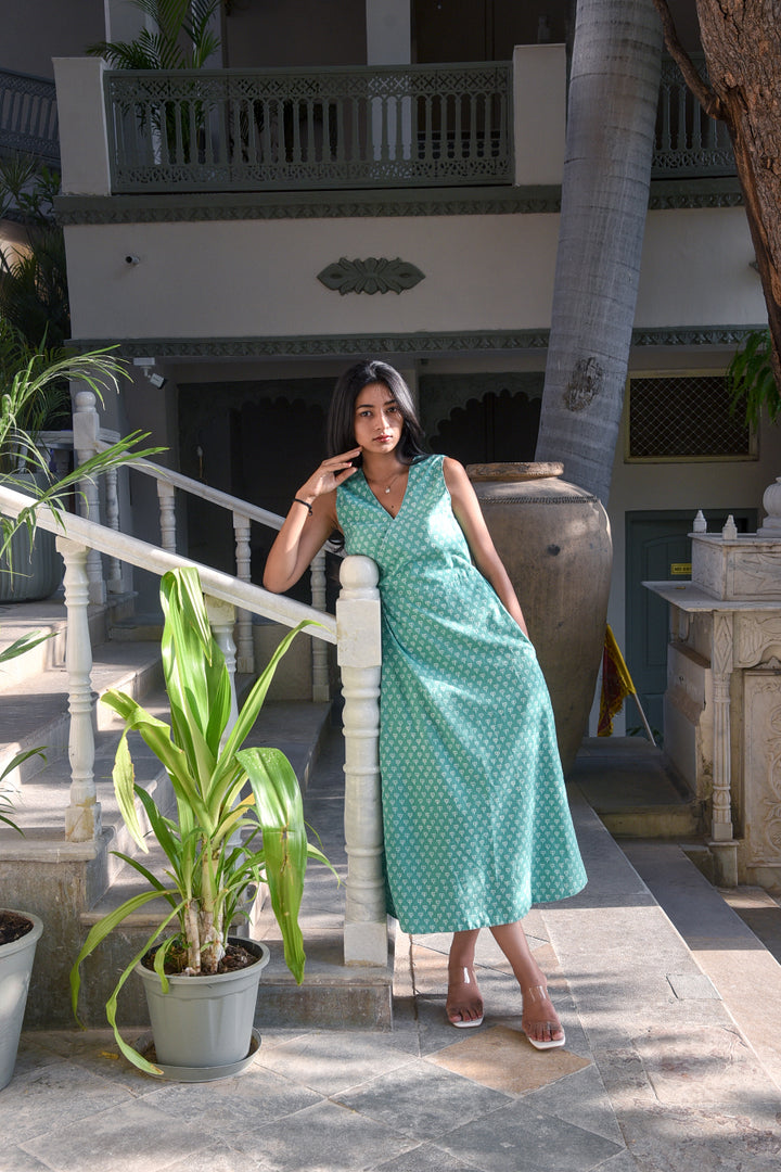 Sienna Wrap Dress In Mint