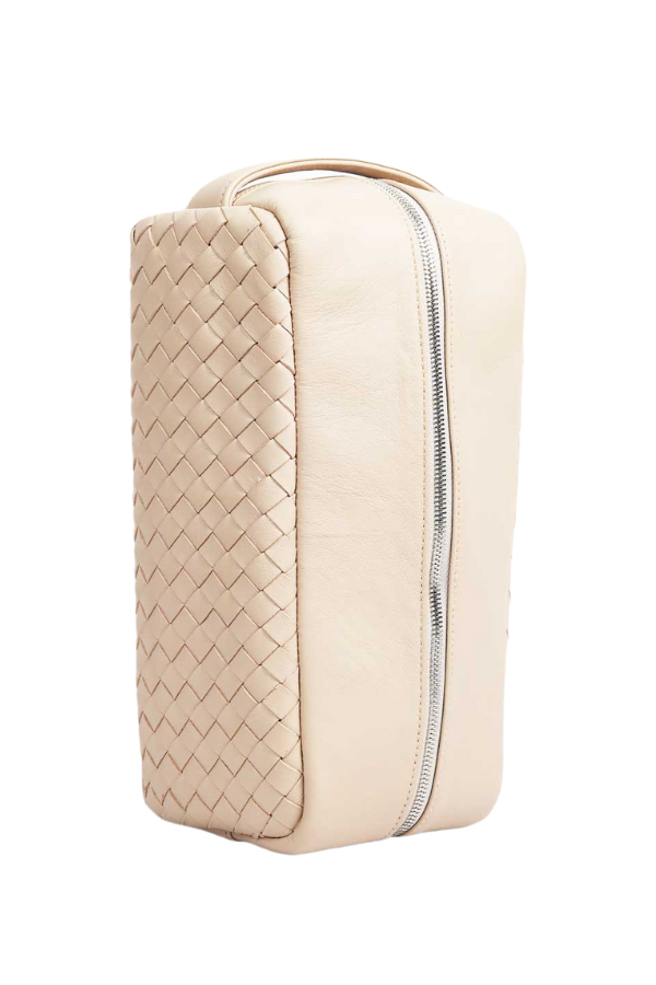 Kmana Kerouac Dopp Kit in Nude. Available online at ZERRIN.