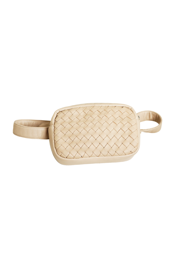 Kmana Marengo Belt Bag in Nude. Available online at ZERRIN.