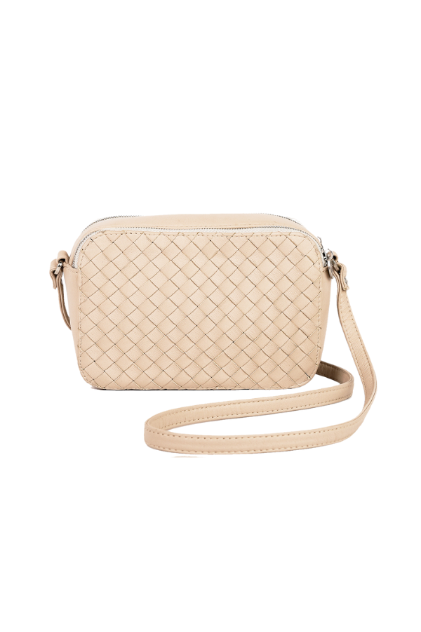 Kmana Amelia Cross Body Bag in Nude. Available on ZERRIN.