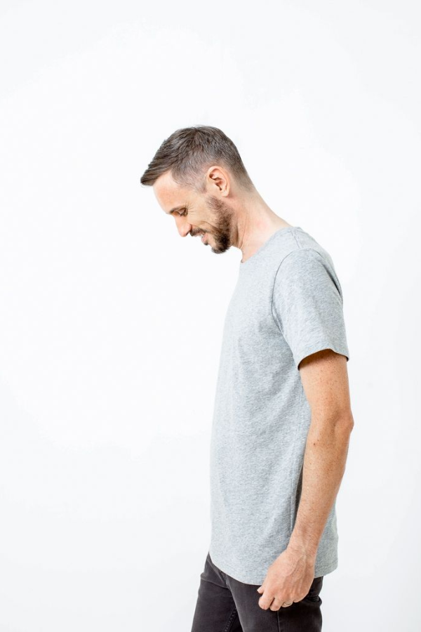 Crew T-shirt in Grey Marle
