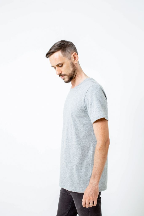 Crew T-shirt in Grey Marle
