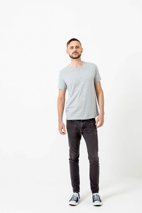 Crew T-shirt in Grey Marle