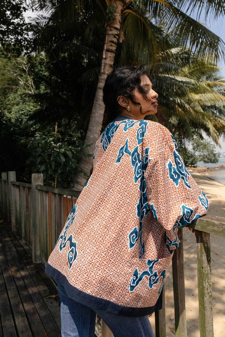 Batik Unisex Jacket In Tumbuh Clay