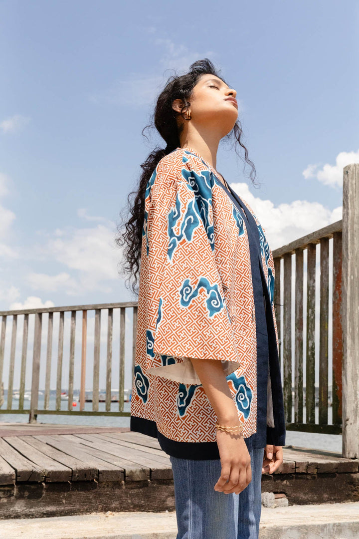 Batik Unisex Jacket In Tumbuh Clay