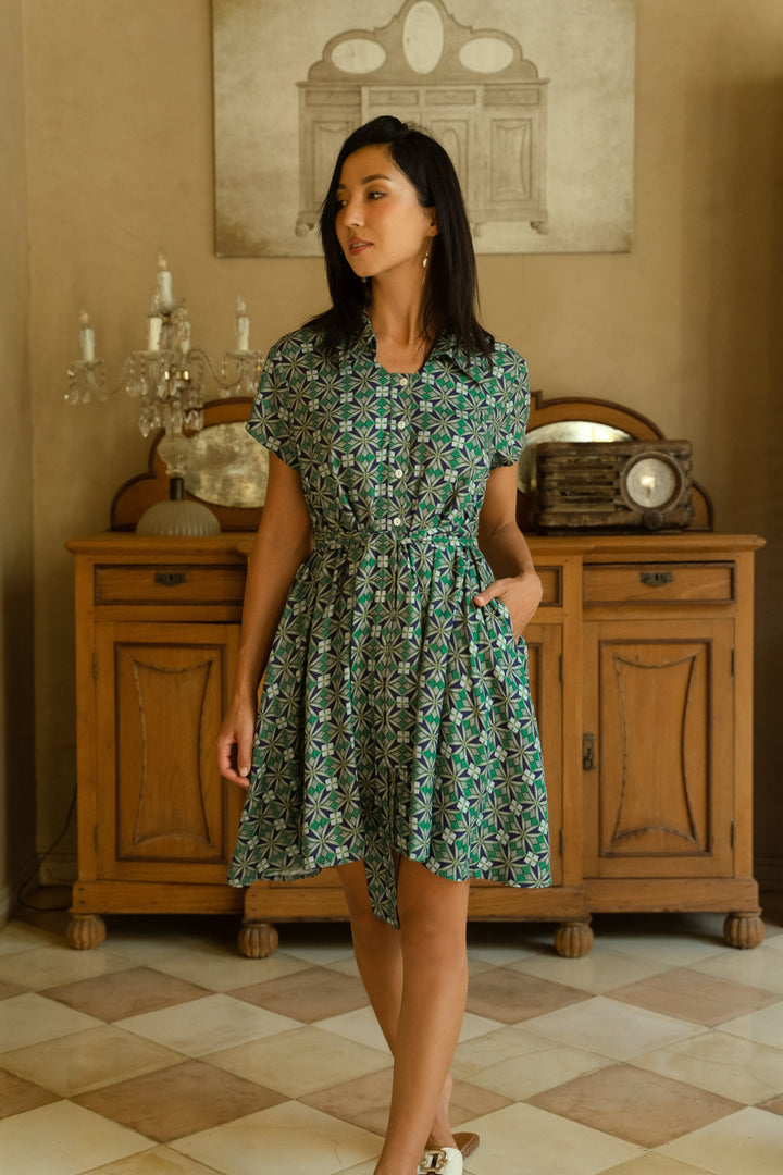 Banyan Dress in Mosaic Mirage