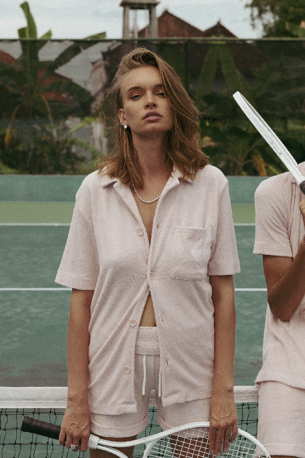 Towel Boy Cabana Shirt in Blush