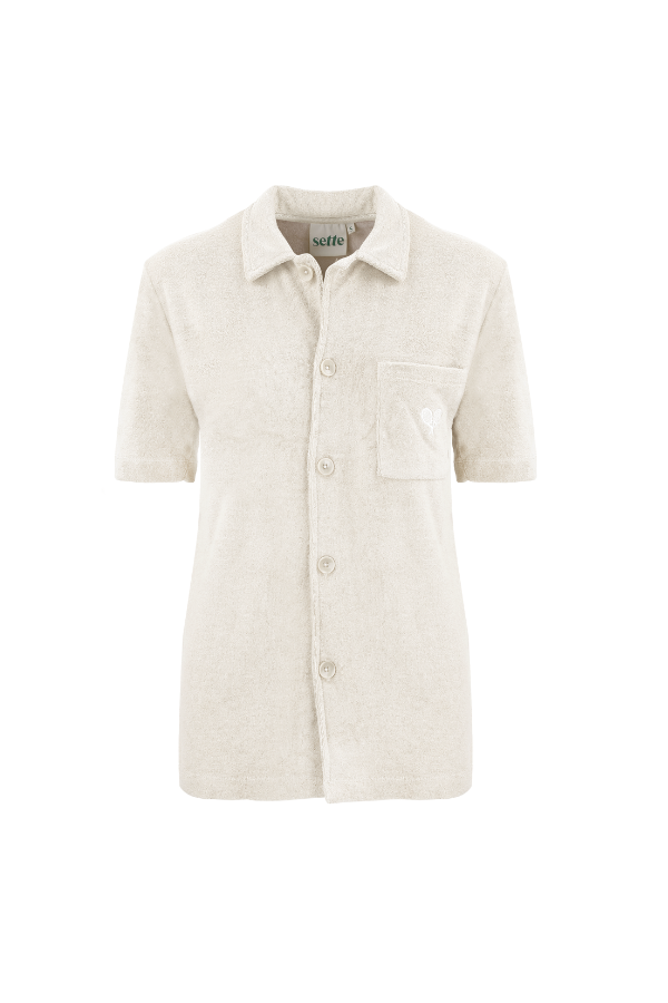 Towel Boy Cabana Shirt in White