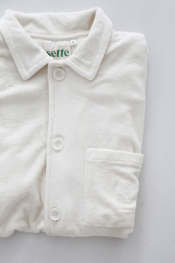 Towel Boy Cabana Shirt in White