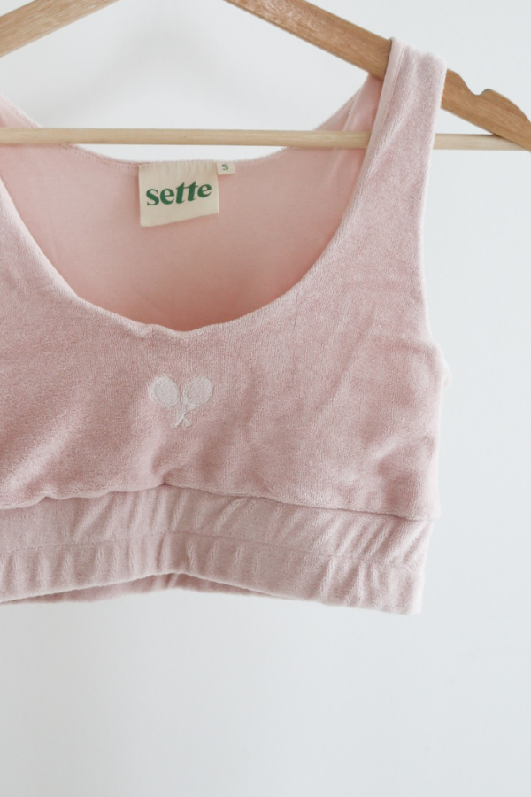 Towel Boy Bra Top in Blush