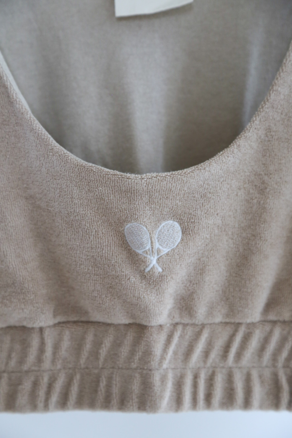 Towel Boy Bra Top in Sand