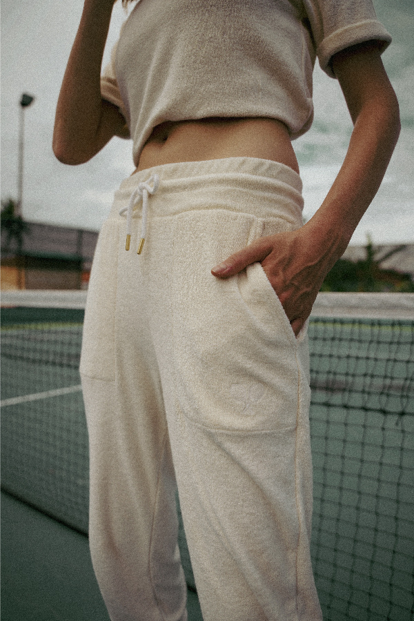 Towel Boy Jogger in White