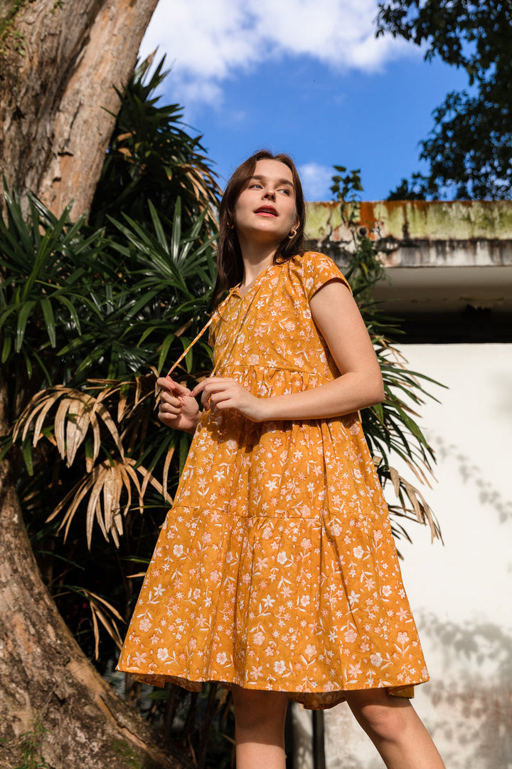 Arin Dress in Gold