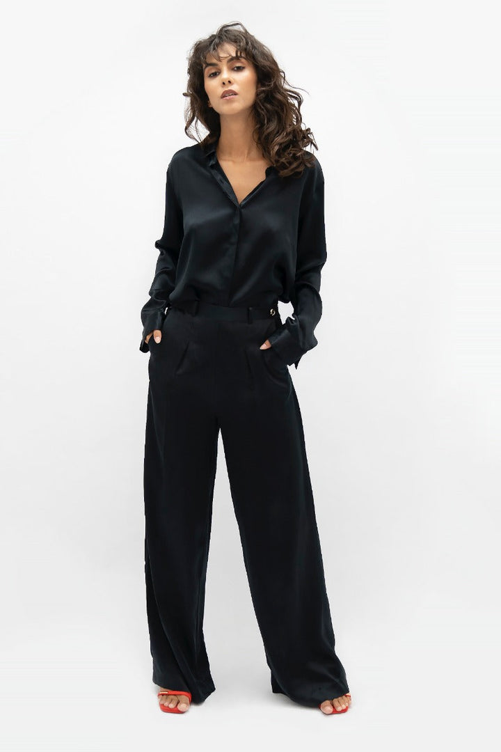 Branson BKG Wide Leg Pants In Black