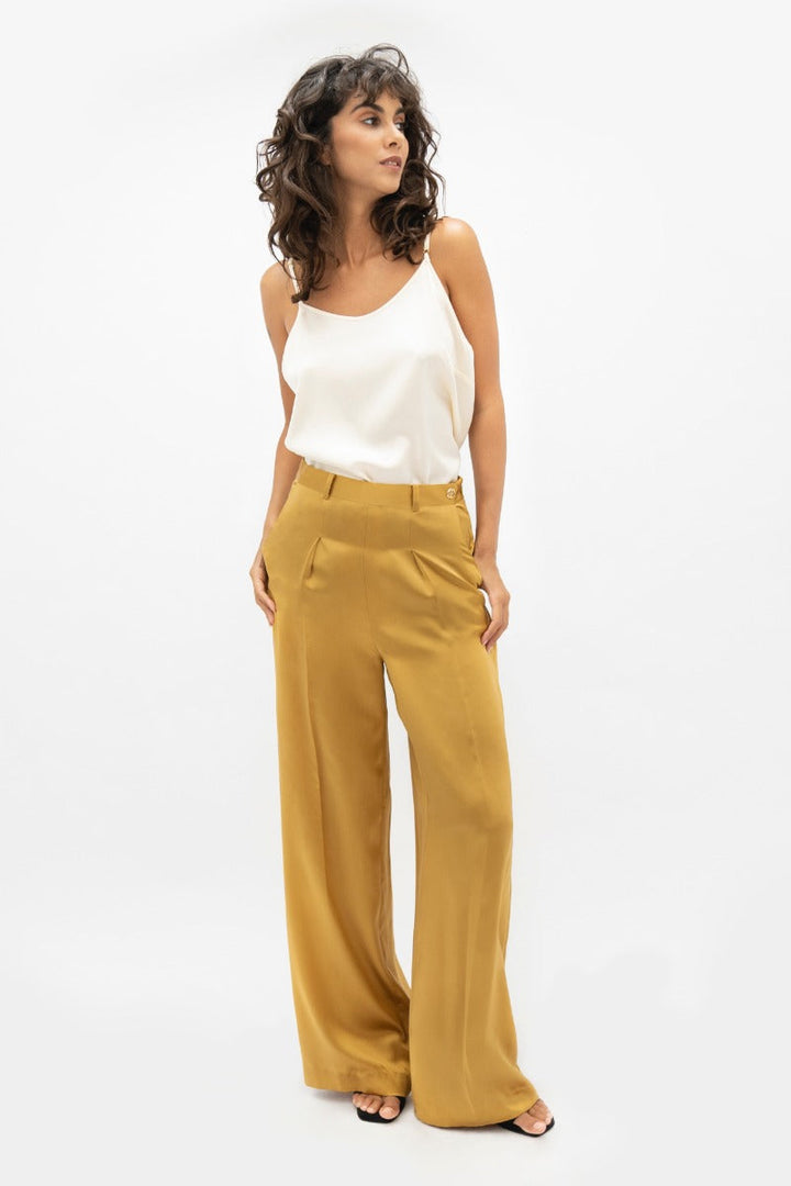 Branson BKG Wide Leg Pants In Mimosa