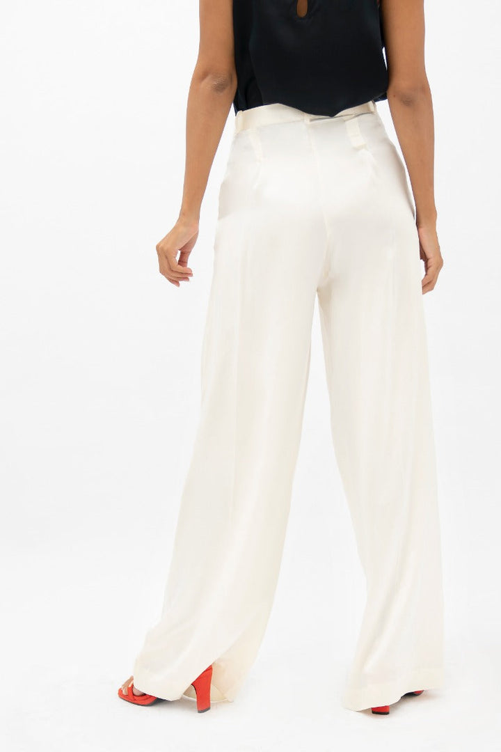 Branson BKG Wide Leg Pants In Pearl
