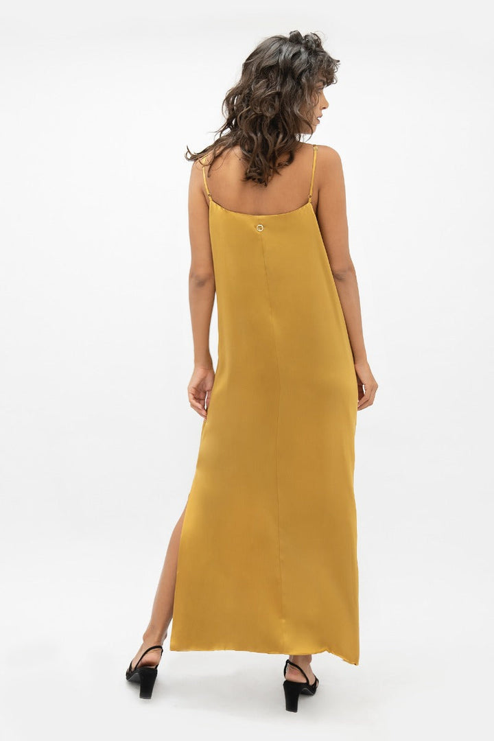 Calabar CBQ Slip Dress In Mimosa