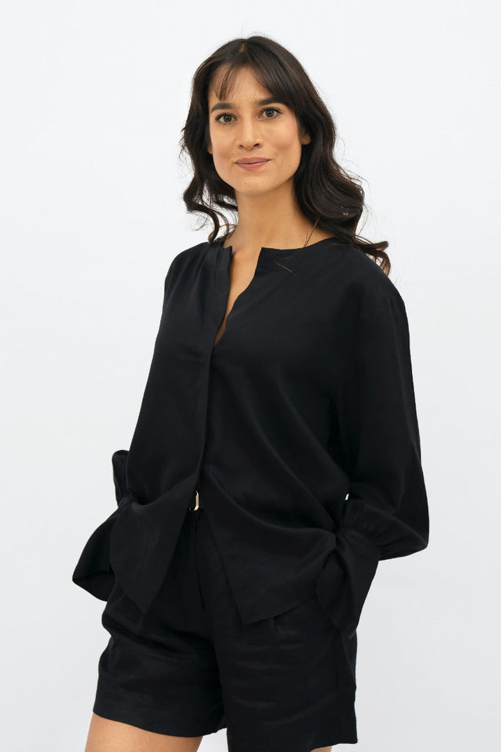 Cap Ferret Long Sleeves Shirt In Licorice