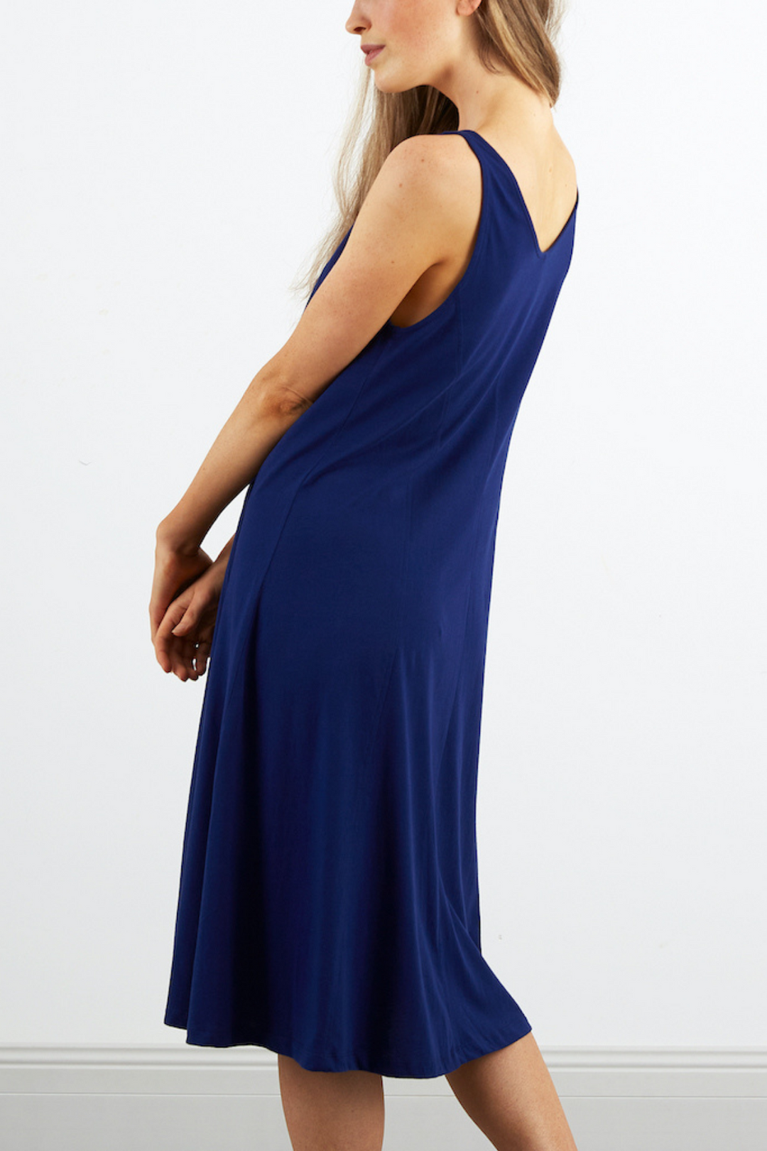 Dorsu Scoop Neck Tank Dress in Sapphire, available on ZERRIN