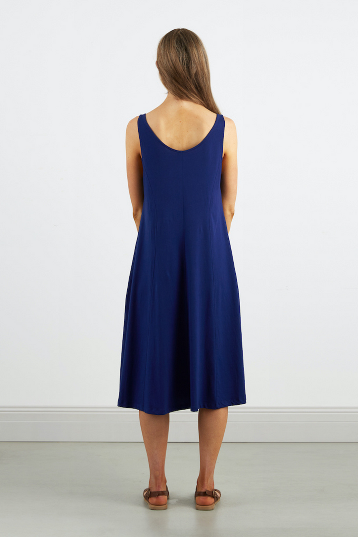 Dorsu Scoop Neck Tank Dress in Sapphire, available on ZERRIN
