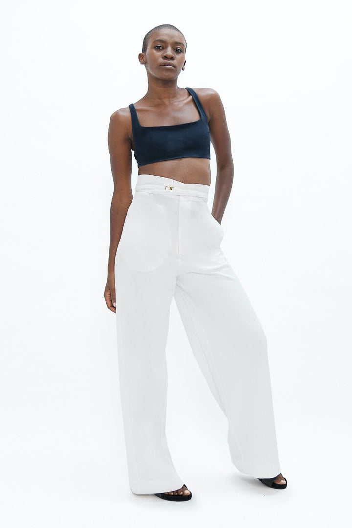 Florence FLR Pants In White Dove