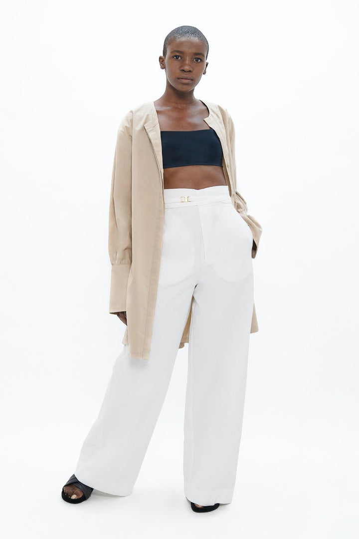 Florence FLR Pants In White Dove